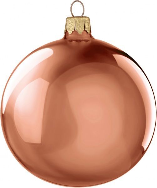 Куля скляна d80 однотонна червона глина