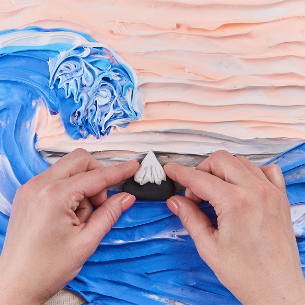 Набір для створення об'ємної картини Велика хвиля у Канагаві 30х40 см 10004 OKTO 