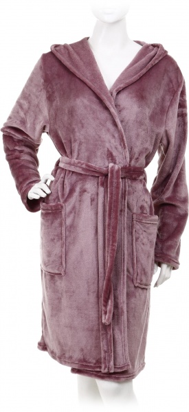 Халат з мікрофібри La Nuit капюшон з вушками р. XL слива