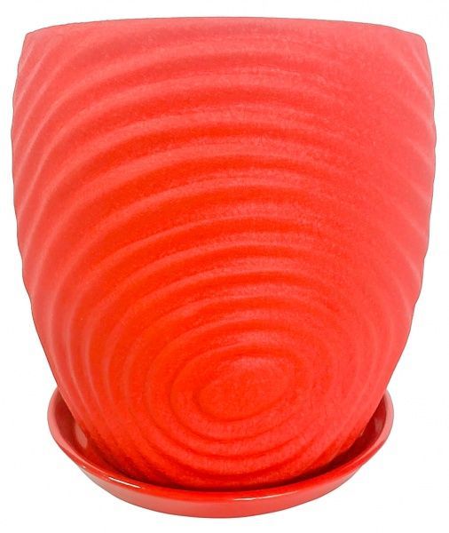 Горшок Пенек шелк круглый 10 л красный 