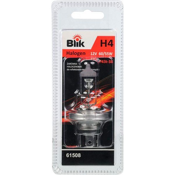 Лампа галогенная BLIK 61508 H4 P43t 12 В 60/55 Вт 1 шт