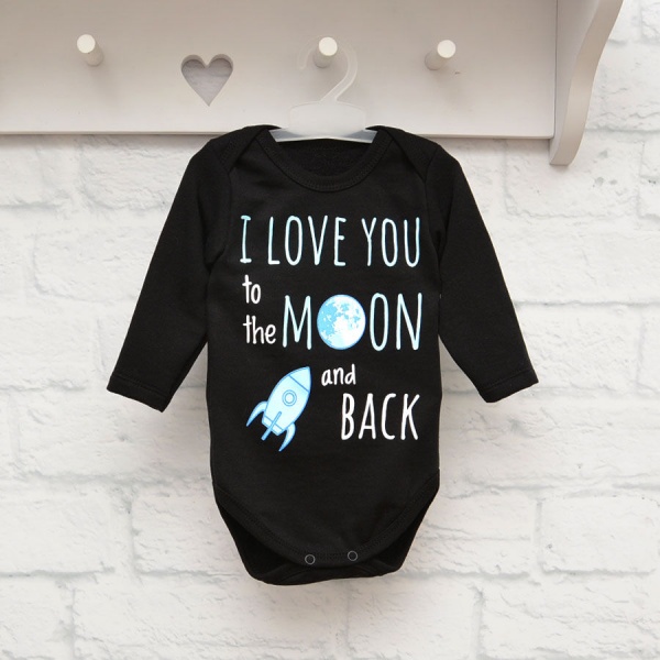Боди детское унисекс Blanka І love you to the moon and back р.92 черный 110121 