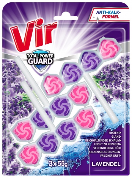 Туалетный блок VIR Total Power Guard Лаванда 3x55 г 