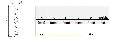 Решетка для вентиляции ELC 125 мм металл алюминий 