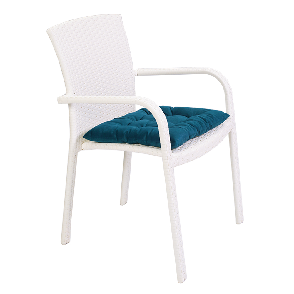 Подушка на стул стеганая 9 закрепок темно-синий Flox 88