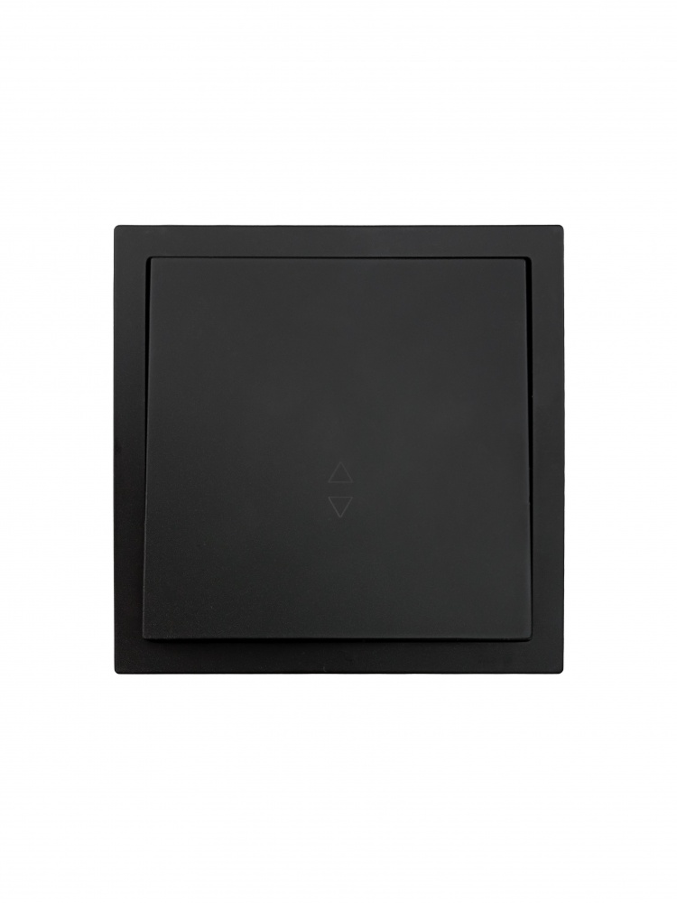 Механізм вимикача прохідний одноклавішний HausMark Juna без підсвітки чорний