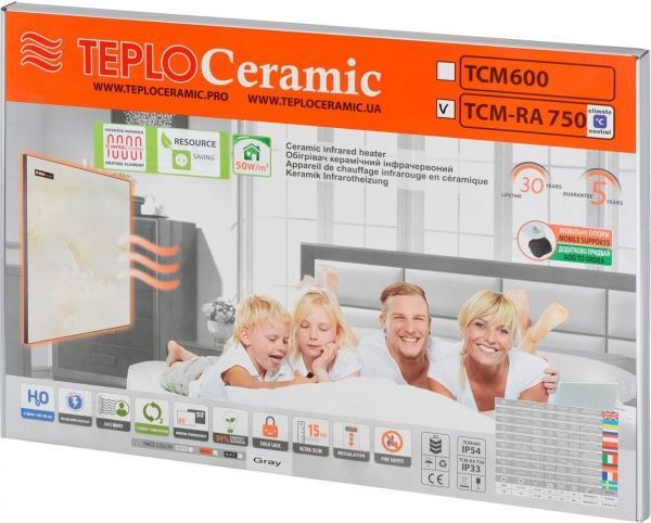 Панель керамическая отопительная INFRACERAMIC TCM-RA 750 grey