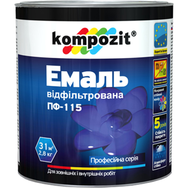 Эмаль Kompozit ПФ-115 защитная 12 кг