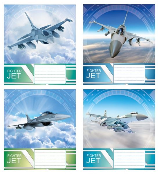 Комплект тетрадей Истребители 12 листов в линию 20 шт. Мечты сбываются