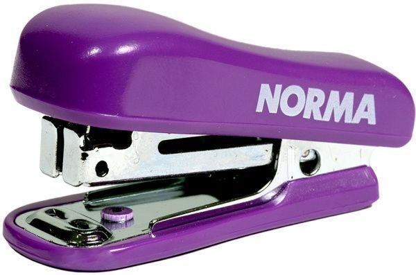 Степлер 10/4 27 мм с дестеплер фиолетовый NORMA