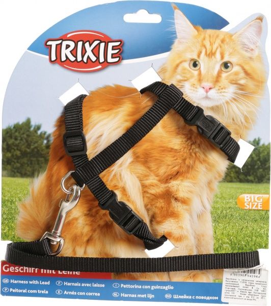 Шлея Trixie с поводком 13 мм 4196