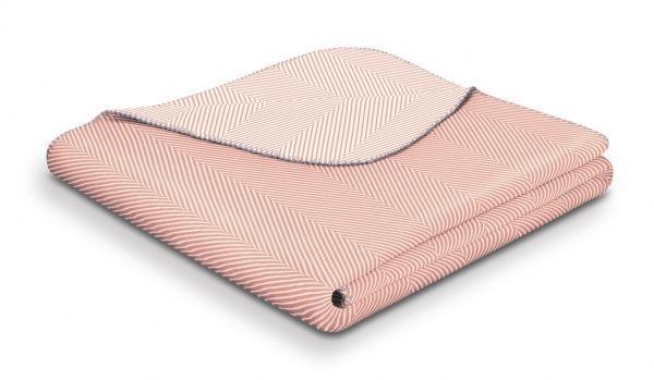 Плед Herringb.coral 150x200 см розовый/белый Wohndecke 