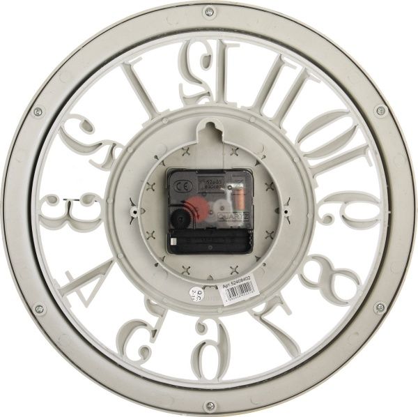 Часы настенные Skeleton 28x4 см белый