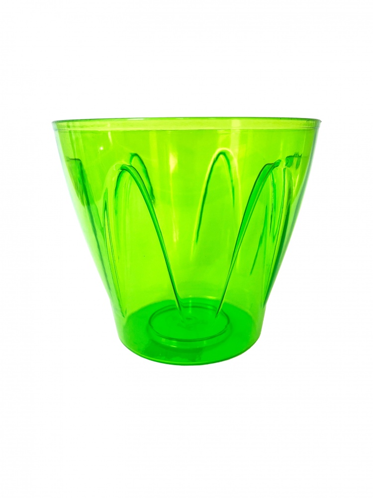 Кашпо пластик Аркада D 164 мм круглий салатовий