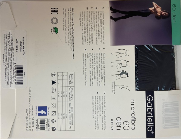 Колготки женские Gabriella 60 den р. 3 черный