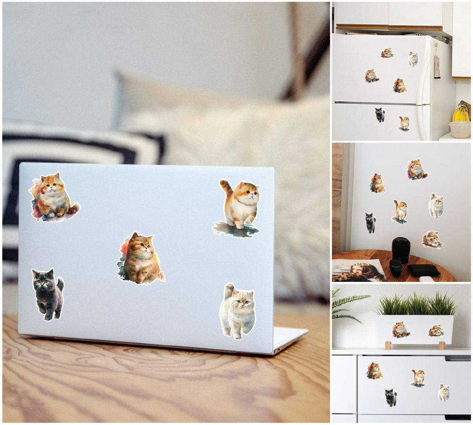 Декоративная наклейка Наш Декупаж Пушистые муркотики А4 29,7x21 см