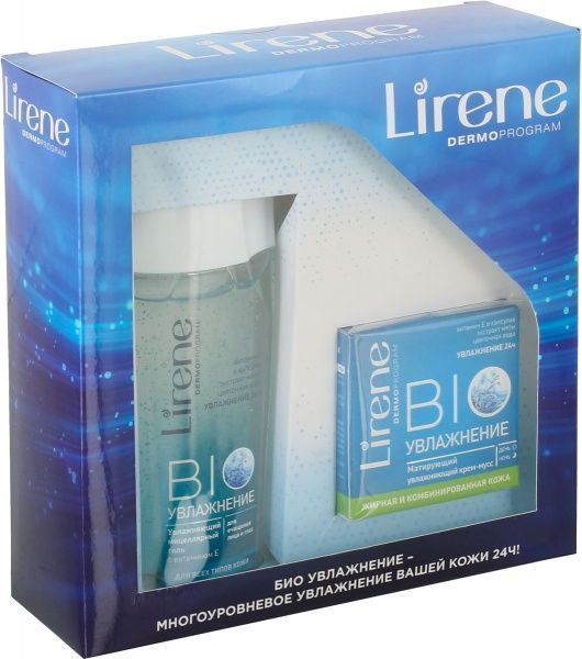 Подарунковий набір Lirene Біо зволоження крем універсал 50 мл + міцелярний гель