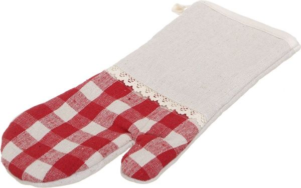 Набір кухонний Red check рукавичка та прихватка червоний 