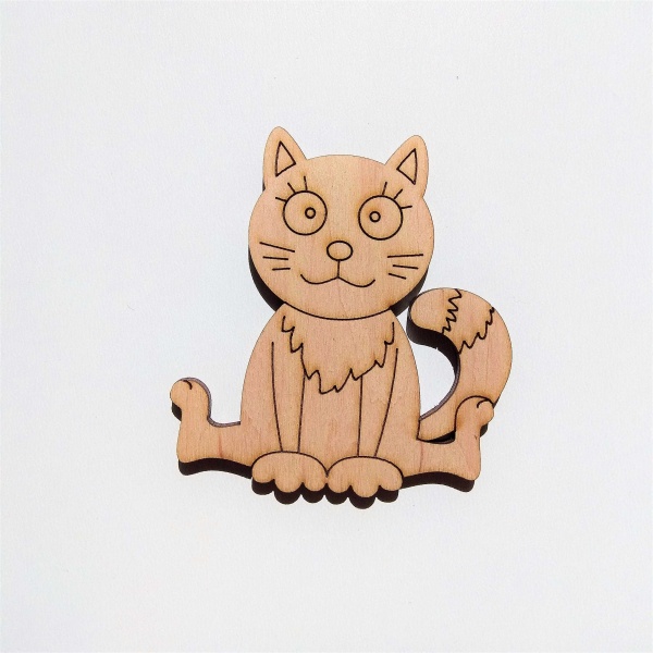 Заготовка Кот на шпагате 4D 38 Фанера 