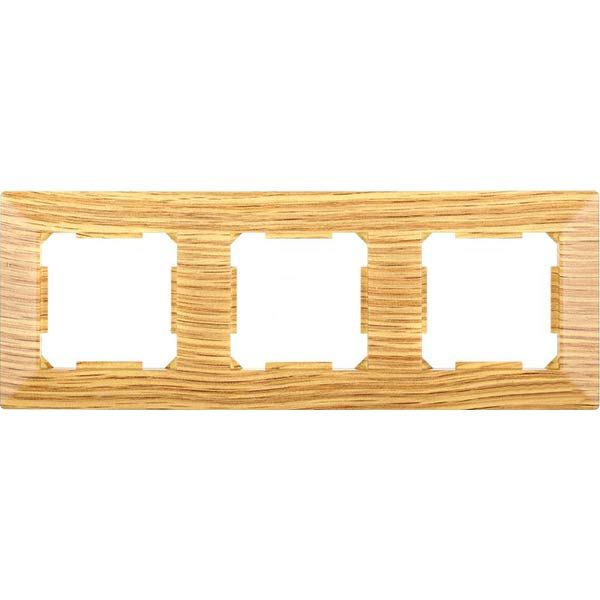 Рамка трехместная HausMark Alta горизонтальная дуб SNG-FRP.SQ20G3-6/Oak