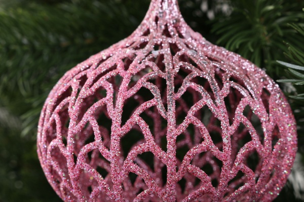 Декоративная подвеска Шар 13 см розовый HF2K755