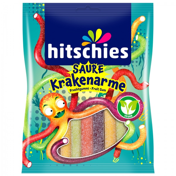 Конфеты жевательные Hitschler Saure Krakenarme 125 г 