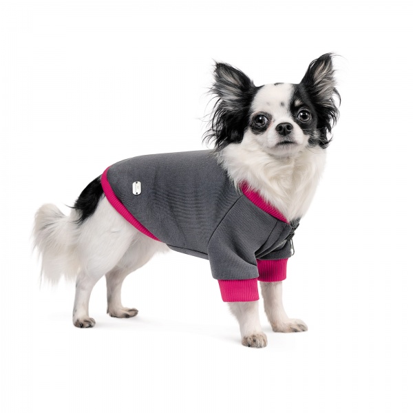 Толстовка Pet Fashion Bim XS серый с розовым