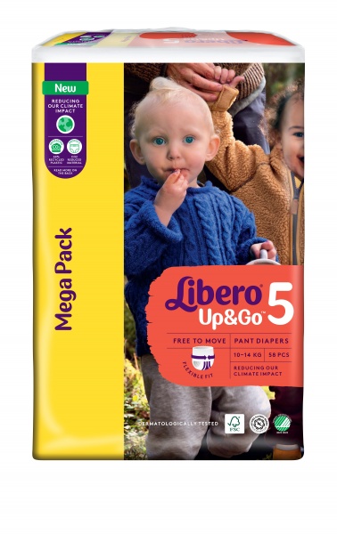 Подгузники-трусики Libero Up&Go 5 10-14 кг 58 шт. 7322541742595