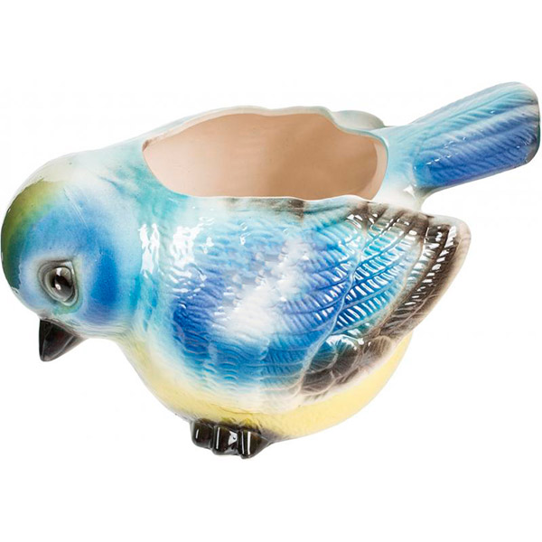 Кашпо декоративне Синиця 15 см фігурний 1,4л різнокольоровий 