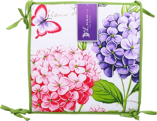 Подушка на табурет Гортензия 32x32x1,5 Luna