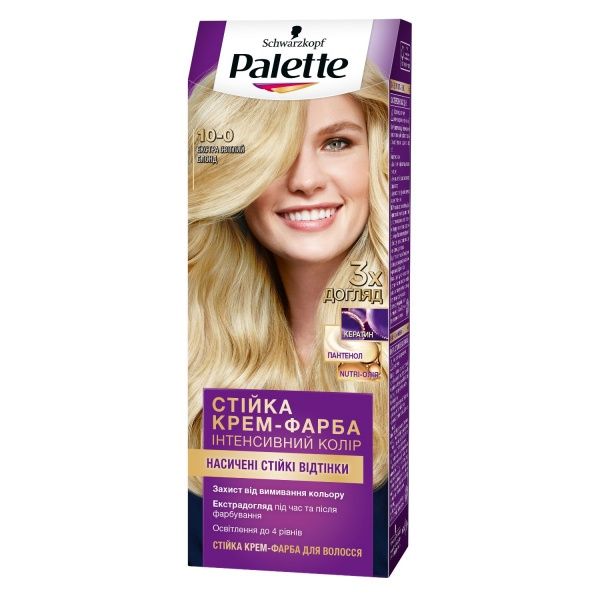 Крем-краска для волос Palette Intensive Color Creme (Интенсивный цвет) 10-0 Экстра светлый блонд 110 мл