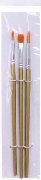 Набір пензлів 3 шт. золотистий 