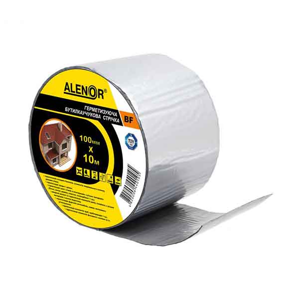 Лента герметизирующая Alenor BF бутиловая 100 мм x 10 м алюминиевая