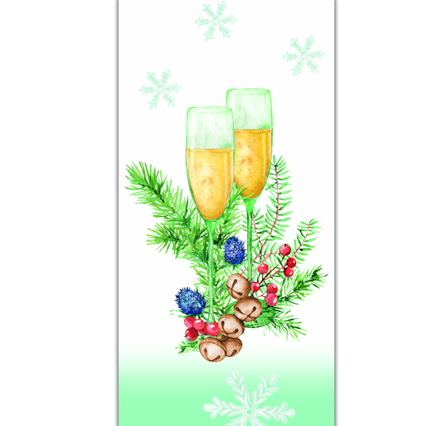 Серветки столові Silken Глінтвейн та шампанське 33х33 см 10 шт.