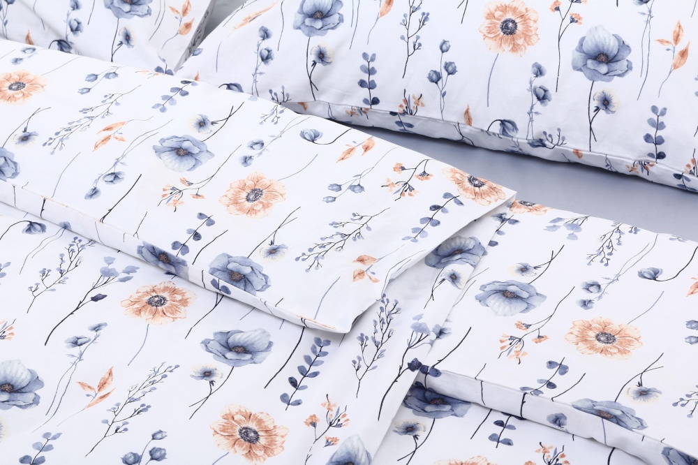 Комплект постельного белья семейный FLORE мультиколор