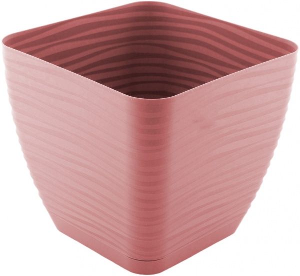 Вазон пластиковый Form Plastic Сахара мини Квадро-19 квадратный 4,2л марсала 