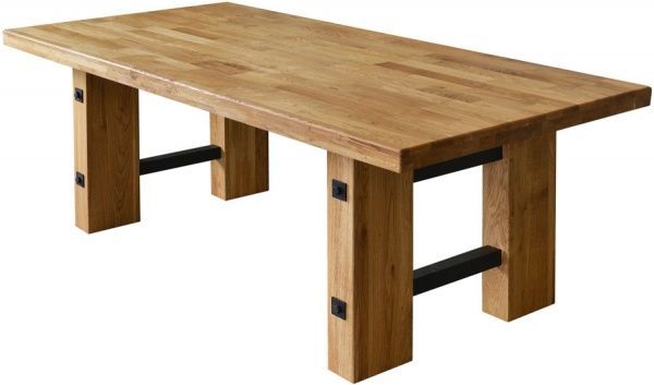 Стол обеденный дубовый прямой/нераздвижной 2000x1000x750 мм 