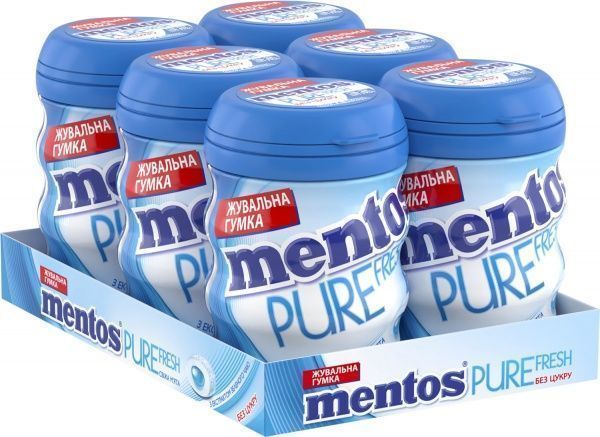 Жевательная резинка Mentos Pure Fresh Мята (банка) 