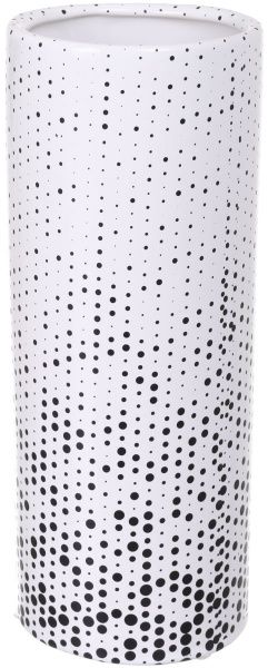 Ваза белый с деколью 12,5х12,5х33 см (4001-33) Eterna