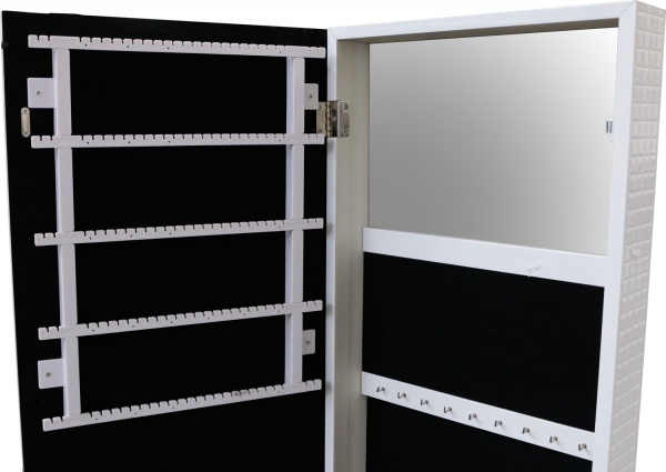 Напольное зеркало с секцией для хранения аксессуаров 3600x12300 мм белый 