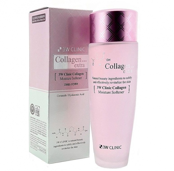 Тоник для лица 3W Clinic увлажняющий с коллагеном Collagen Extra Moisture Softener 150 мл