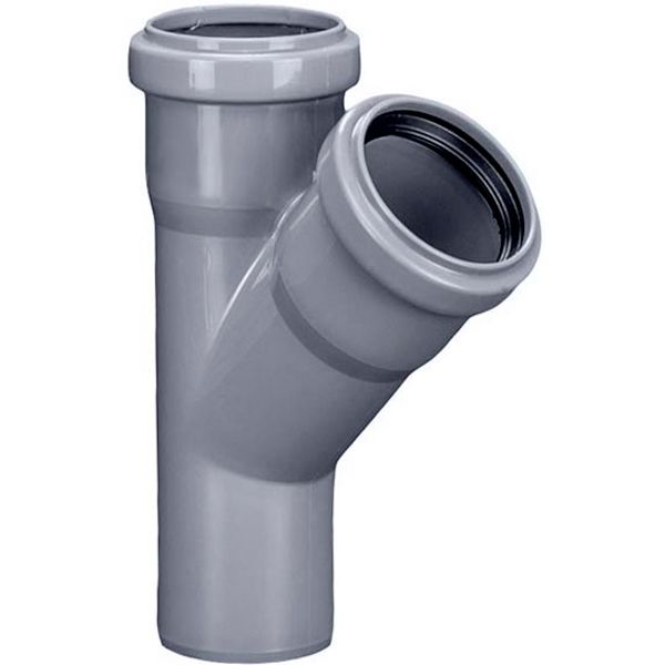 Тройник канализационный Инсталпласт 32x32 мм 45°