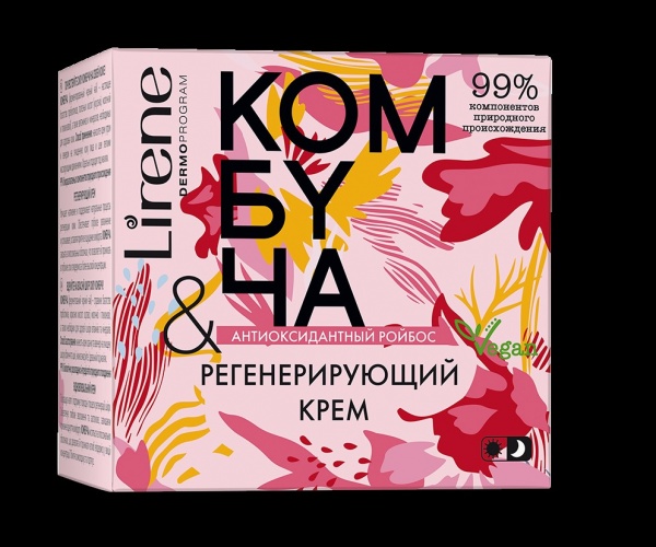 Крем для лица день-ночь Lirene регенерирующий Комбуча 50 мл100 г