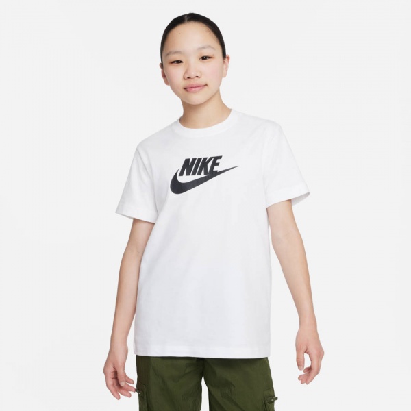 Футболка Nike G NSW TEE FUTURA SS BOY FD0928-100 р.S білий