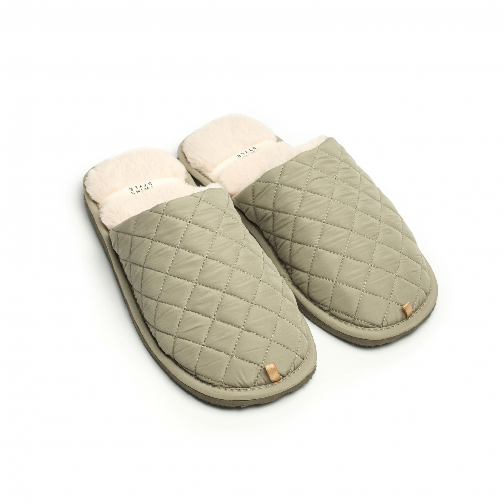 Тапки домашние Twins HS-LUX стеганные 15882 р.42/43 темно-зеленый