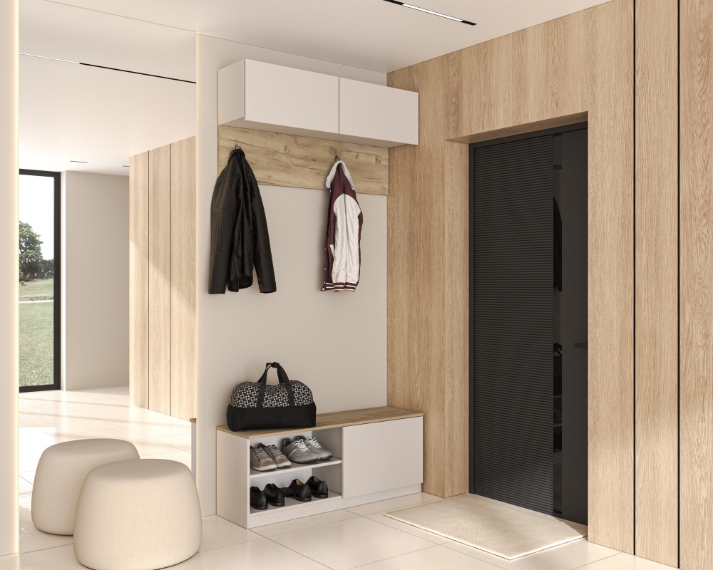 Тумба для обуви Грейд Frosti 480х1200х350 мм дуб крафт серый