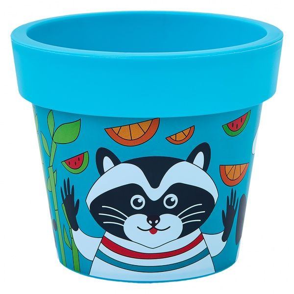 Горшок пластиковый Алеана Гамма 14x12 см круглый бирюзовый 