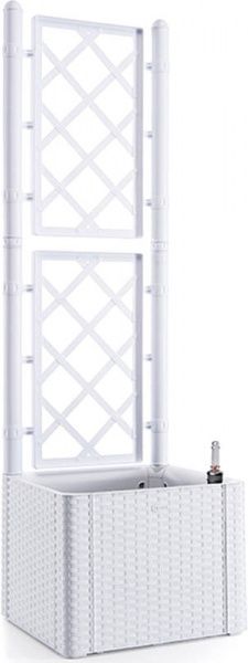 Вазон пластиковый Stefanplast Deluxe квадратный 35л белый (75740) 