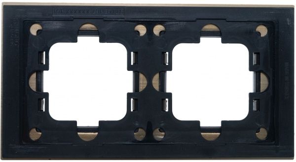 Рамка двомісна Mono Style Aluminium горизонтальна бронза 107-810000-161