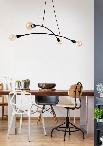 Люстра подвесная TK Lighting 2724 Helix 4x60 Вт E27 черный 2724 